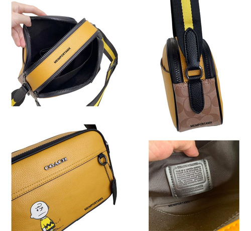 Bolsa Snoopy Peanuts Bandolera Coach D Lujo Juvenil Crosbody Mostaza Pechera Coach, Riñoneras, Neceser, Mariconera, Mochila Hombre, Mochila De Hombro, Mochila Viajera, Sobaquera,