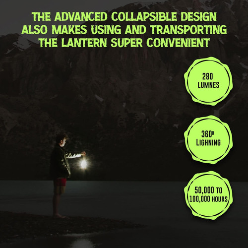 Linterna Portatil Led Ultra Brillante Campismo Farol Color Negro Liso