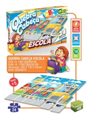 Kit 06 Jogos Educativos Infantil Pedagógico Memória Alfabeto