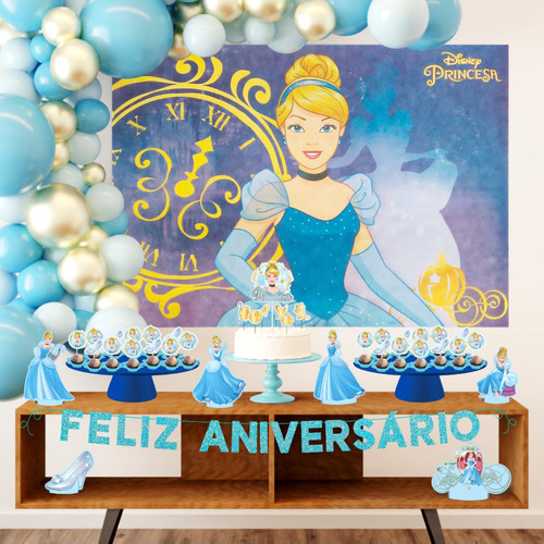 Kit Festa Fácil Cinderela Disney - Decoração De Aniversário