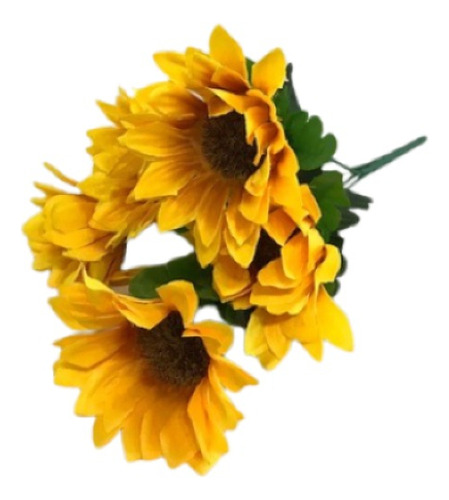 Ramo Artificial Girasol X 5 Flores Pack X 12 Ramos