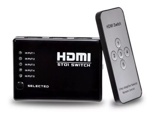 Hub Switch Hdmi 3 Portas Splitter Fullhd 3d Ps3 + Controle