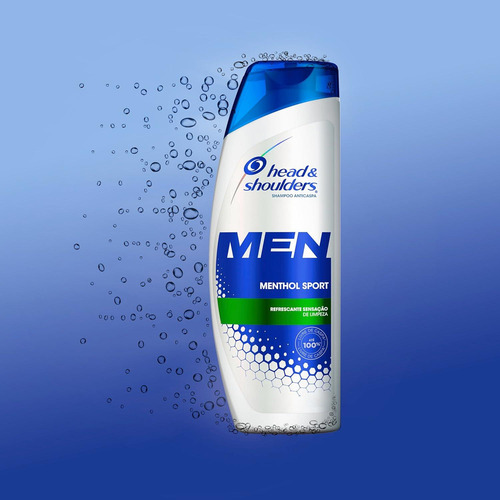 Kit C/ 4 Head & Shoulders Shampoo Men Menthol Sport 400 Ml