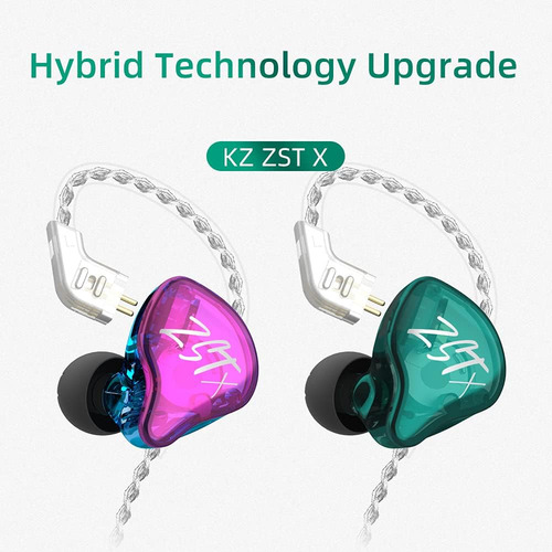 Kz Zstx Hybrid 1ba 1dd Monitores Internos Auriculares Armadu