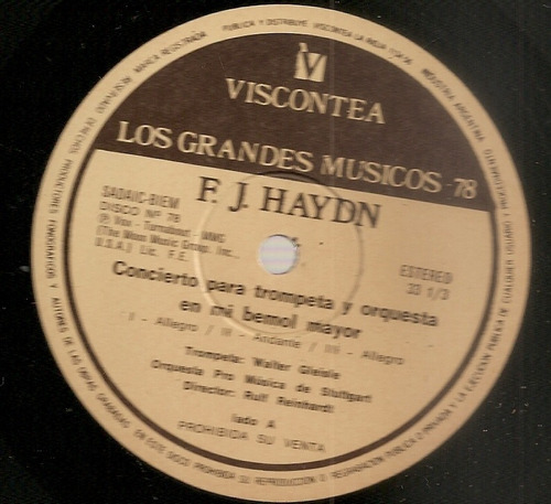 Grandes Musicos Viscontea Nº 78 Haydn  Sin Tapa