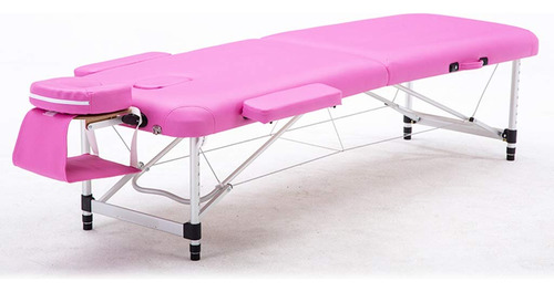 Mesa De Masaje Plegable De Aluminio 185 X 70 Cm Rosa