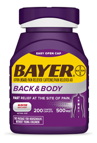 Bayer Aspirina Extra Fuerte De 500 Mg Más Cafeína Para Un
