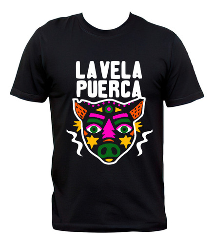 Remera La Vela Puerca Chancho Rock Algodón Premium