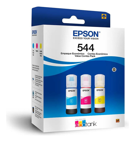 Set De 3 Botellas De Tintas Epson Ecofit 544 Cst