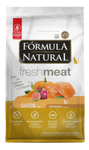 Ração /gatos Castrados Fresh Meat Gato Sabor Salmao 1kg