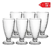 Comprar Set 6 Copas De Helado De Vidrio Tallado 380 Ml