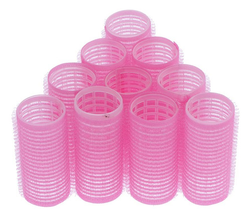 Rolos De Cabeleireiro 10x-rosa-28mm Descrito Descrito