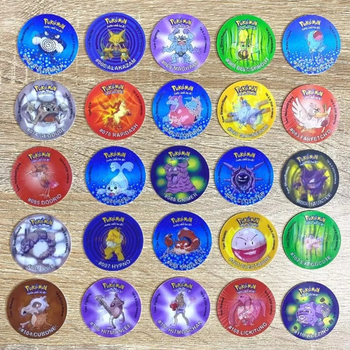 Taps Pokemon 3d Coleccion Completa 1° Generacion 81 Tazos