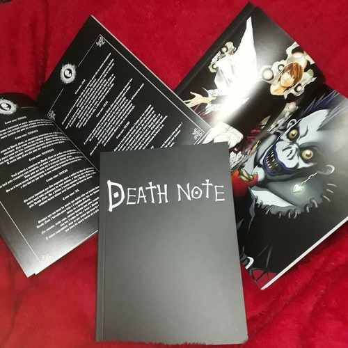 Imagem 3 de 7 de Caderno Death Note Kira Ryuk Anime E Colar L C/ Nota Fiscal