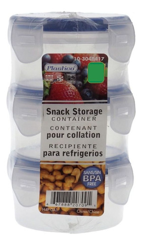 Organizador Recipiente Para Refrigerios X3 Und