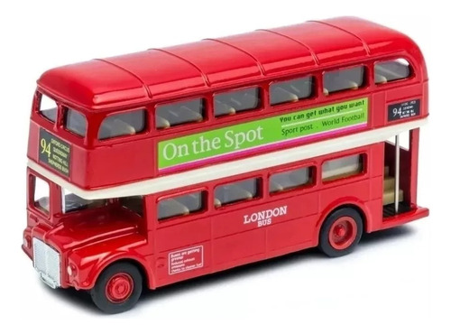 Micro 2 Pisos London Bus Londres Metal Pull Back 