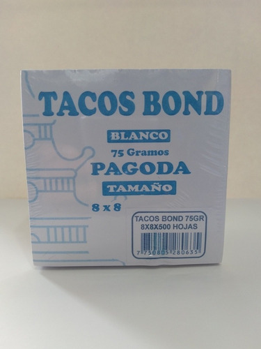 Tacos De Papel Bond X 500