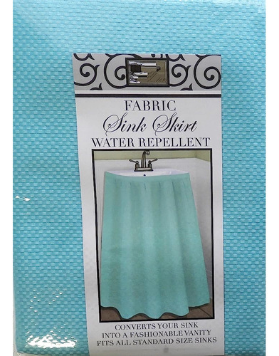 Di Home & Style Fabric Sink Skirt Mosaic Stitch Turquoise