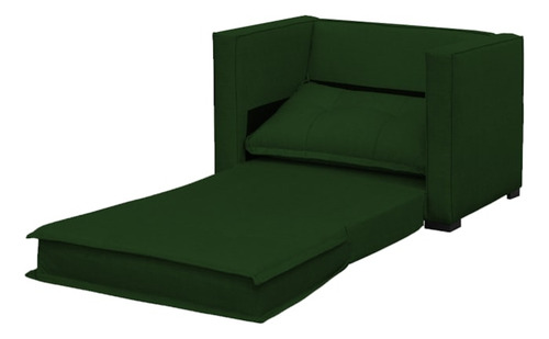 Poltrona Cama Londres Suede Verde D'monegatto Cor Verde-escuro