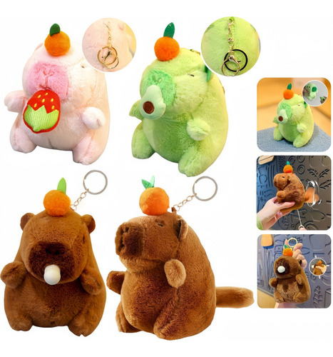 Llaveros De Peluche Con Forma De Capibara Para Niños, 4 Unid