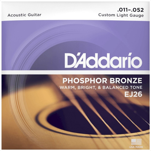 Cuerdas Encordado Guitarra Acustica Daddario Ej26 Phosphor B