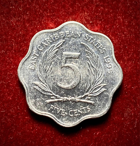 Moneda 5 Centavos Estados Del Caribe Oriental 1995 Km 12