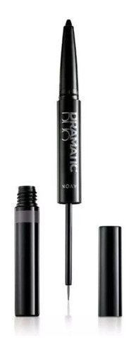 Avon Dramatic Duo Delineador Liquido Y Retráctil Negro