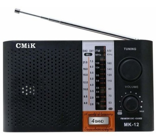 Radio De Mesa Cmik Am- Fm Corriente Pilas Audio