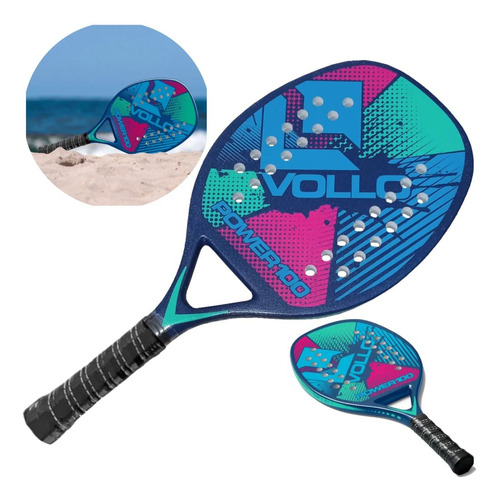 Raquete De Beach Tennis Power 100 Vollo Azul / Raquete Praia