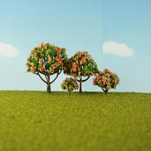 Set 5 Arbol C Melocoton Maqueta Vegetacion Modelismo Escala