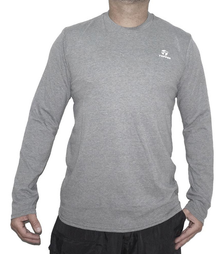 Topper Remera - Manga Larga Men Basico Gris