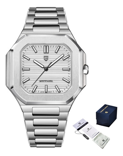 Reloj De Moda Para Hombre De Acero Inoxidable Pagani Design Fondo Blanco