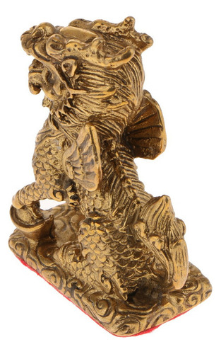Adorno Dorado De Feng Shui Chi Lin / Kylin Riqueza Color Fix