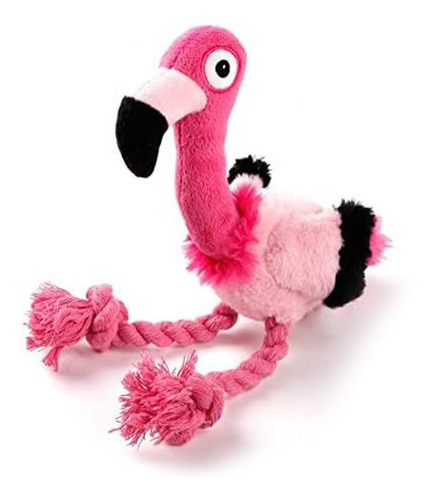 Juguete Peluche Perros Mascotas Flamingo Sonido Ultrasonico Color Rosado