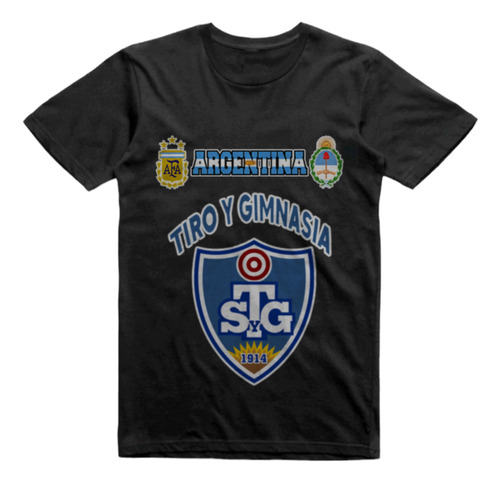 Remera Infantil Negra Tiro Y Gimnasia Jujuy