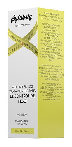 Imagen 7 de 10 de Sylabsty 50ml - Auxiliar En Tratamiento Obesidad- Cv Directo