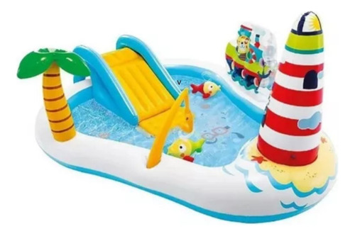 Piscina Inflable Centro De Juegos Faro Pesca