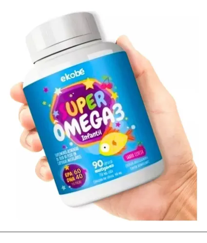 Super Ômega 3 Infantil Kids Ekobé Epa Dha Caps Mastigáveis Sabor ...