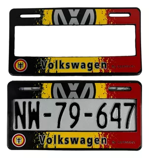 Par De Portaplacas Plastico Volkswagen Germany Deutschland