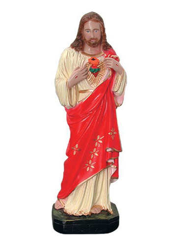 Figura Imagen Cristo Corazón De Jesús 20cm