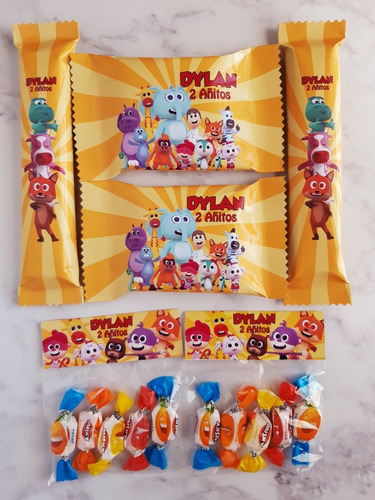 Candy Bar Canciones Del Zoo Personalizado 10 Niños