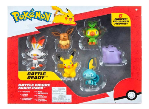 Battle Figure Pack X6 Pokemon 2469 Jazwares - Scorbunny