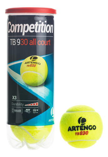 Bola De Tnis All Court Speed Pro 3 Bolas Artengo