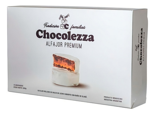 Alfajores Chocolezza Premium Con Baño Glasé X24 Unidades