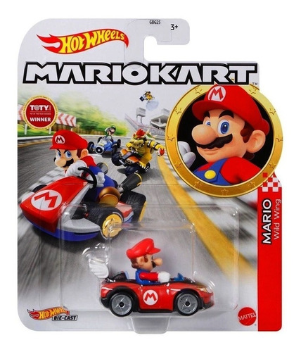 Imagem 1 de 6 de Hot Wheels Mario Kart Wild Wing - Grn17 - Mattel