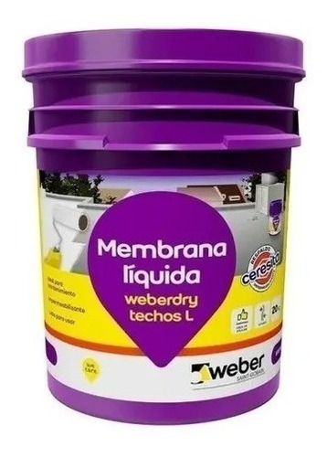 Weberdry Membrana Liquida Techos L Weber 20kg
