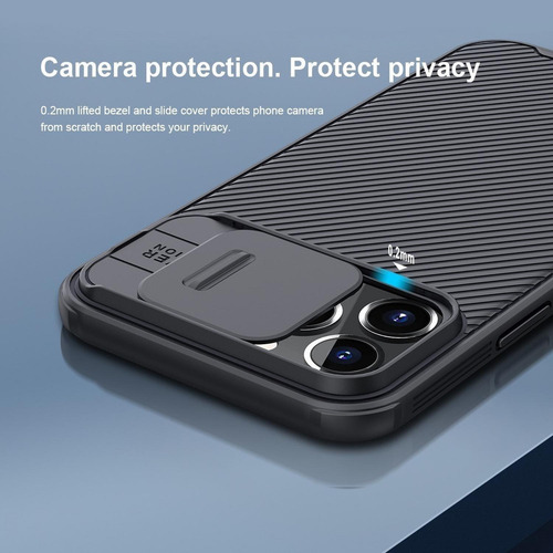 Imagen 3 de 6 de Carcasa Nillkin Camshield Para iPhone 13 / Pro / Max / Mini