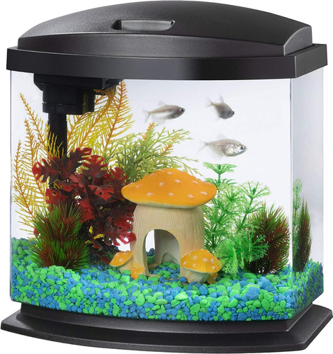 Acuario Aqueon Mini Bow Con Luz Led Tec Smartclean 2.5 Gal