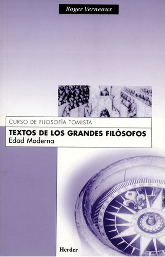 Libro Textos De Los Grandes Filosofos. Edad Moderna