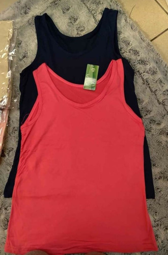 Camiseta Polera Sin Manga Mujer Fibra Bambu 2 Camiseta Polera Sin Manga Mujer Fibra Bambu 2